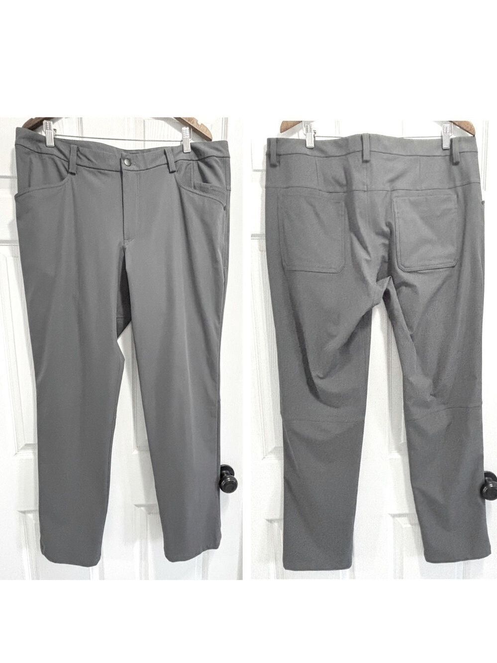 Lululemon Mens ABC Classic Pants Gray Commute Travel Office Size 40 39.5” x 33.5